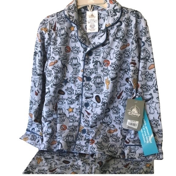 NWT PAJAMAS DISNEY TOY STORY 2 PIECE SHIRT PANTS WOODY BUZZ SUPER SOFT SIZE 4 - Picture 2 of 6